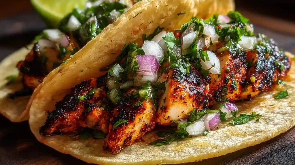 Authentic Chicken Street Tacos