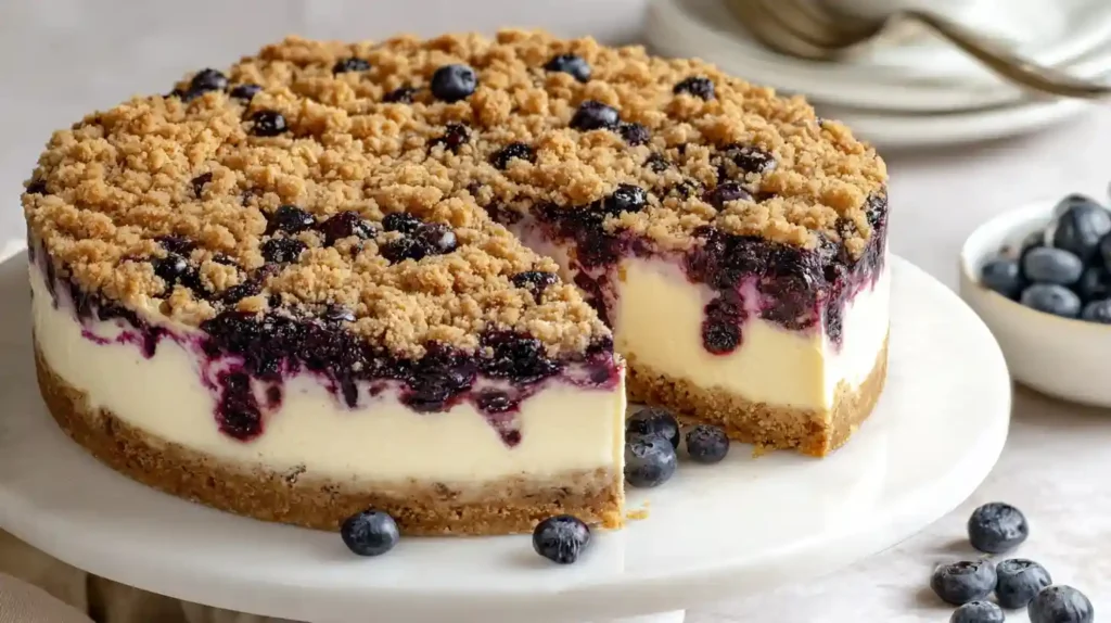 Blueberry Crumble Cheesecake