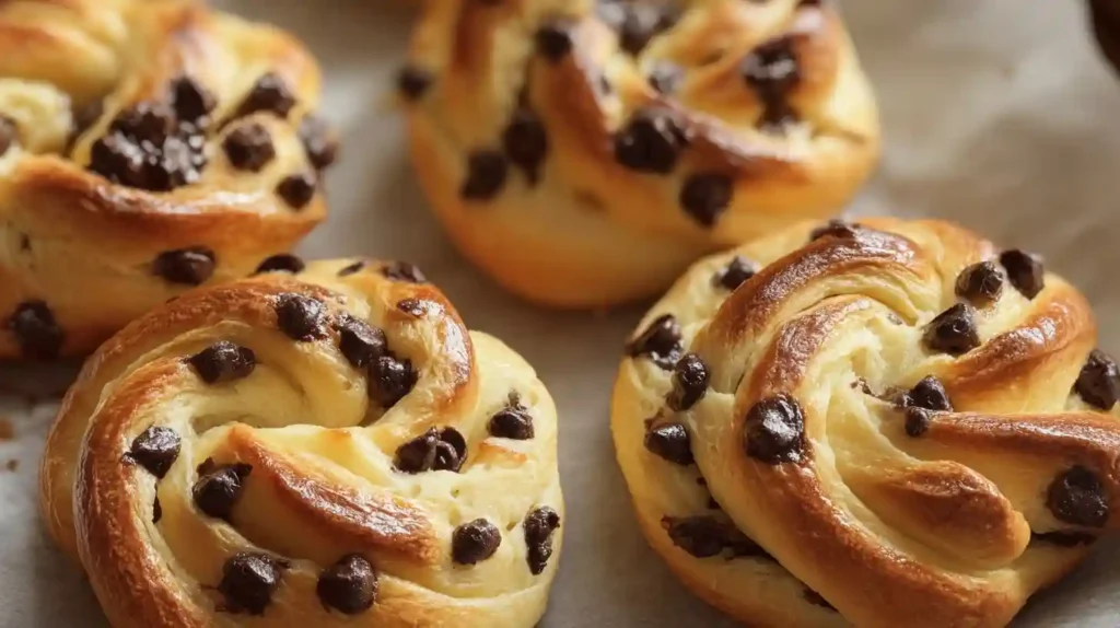 Brioches Roulées Crème Vanille & Pépites de Chocolat