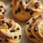 Brioches Roulées Crème Vanille & Pépites de Chocolat