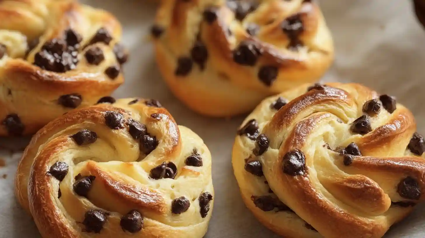 Brioches Roulées Crème Vanille & Pépites de Chocolat