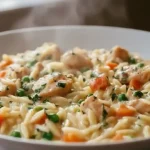 Creamy Chicken Pot Pie Orzo Recipe
