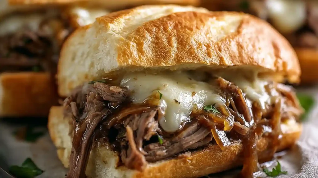 Crockpot French Dip Sandwiches