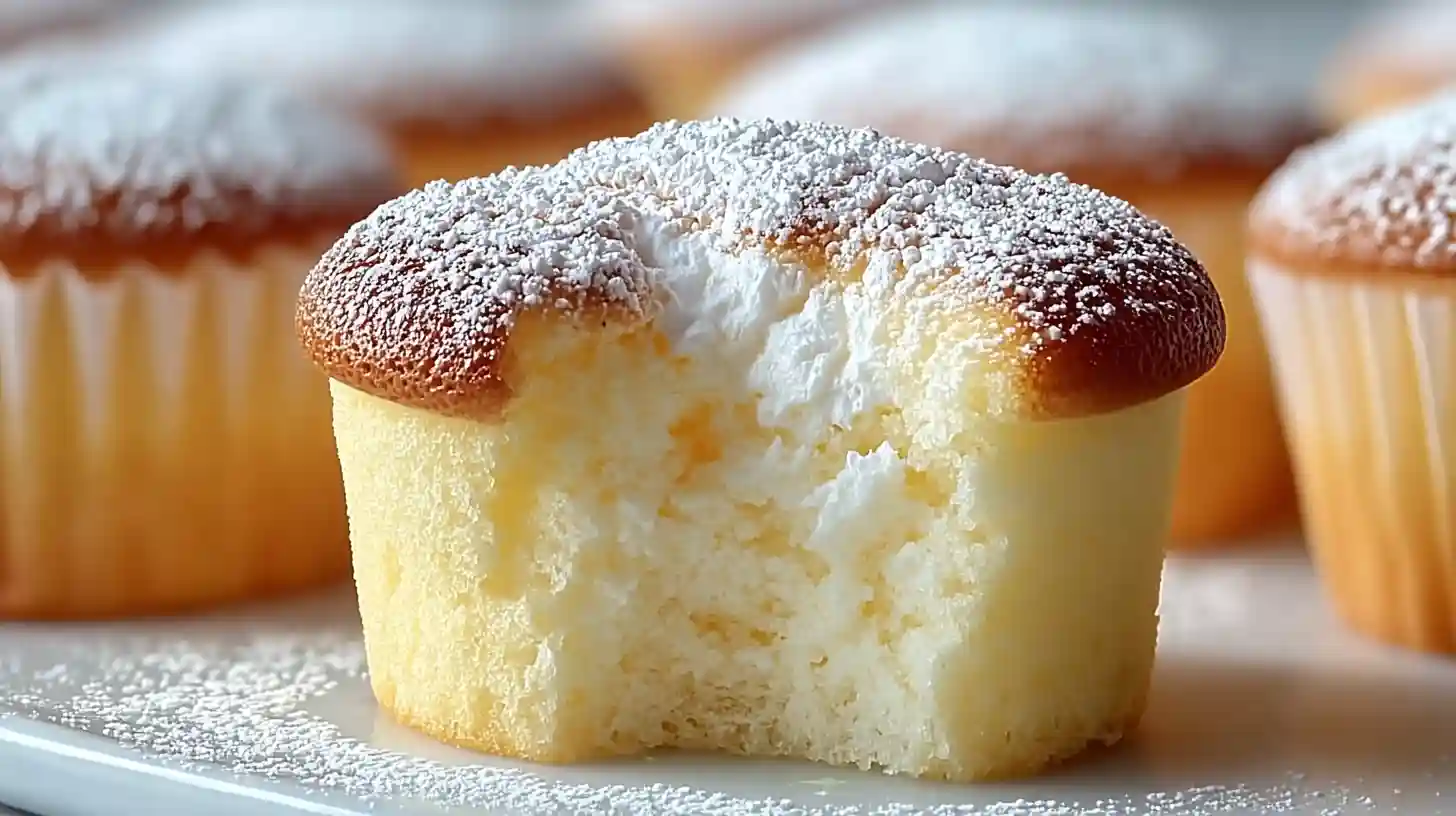 Fluffy Japanese Cotton Cheesecake Cupcakes