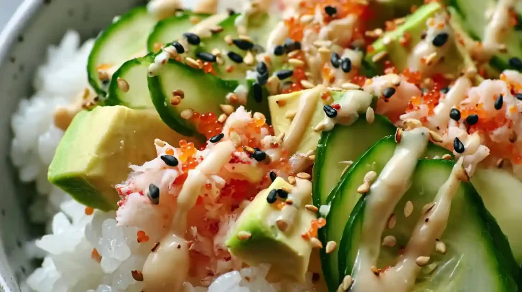 Healthy California Roll Sushi Bowls for Meal Prep