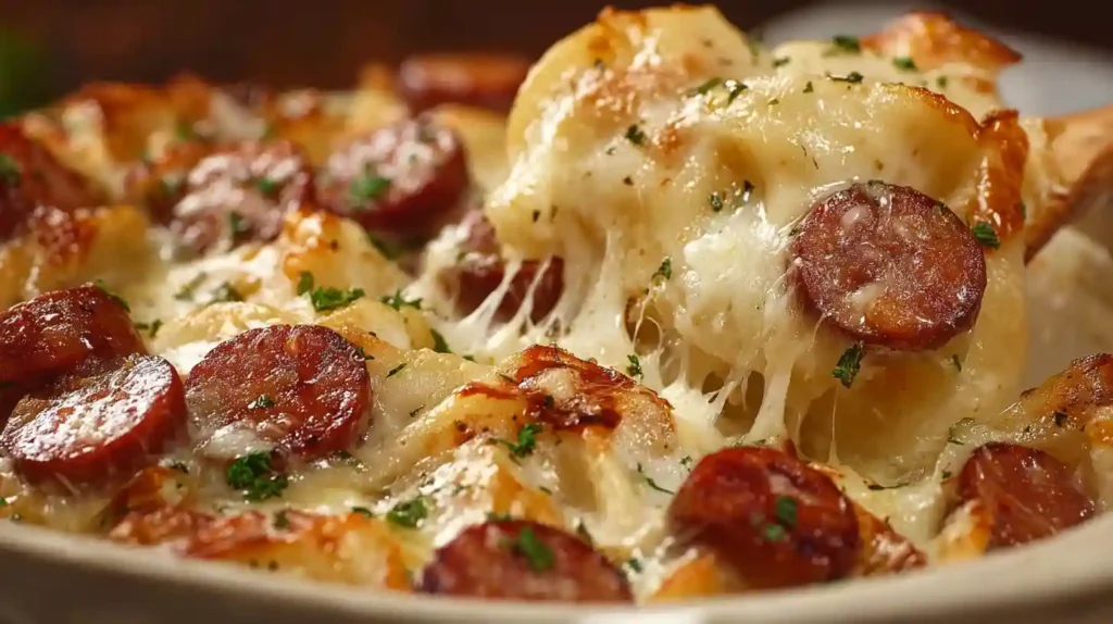 Kielbasa and Pierogi Bake