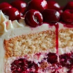 Cherry Layer Cake with Cherry Cream Cheese Frosting