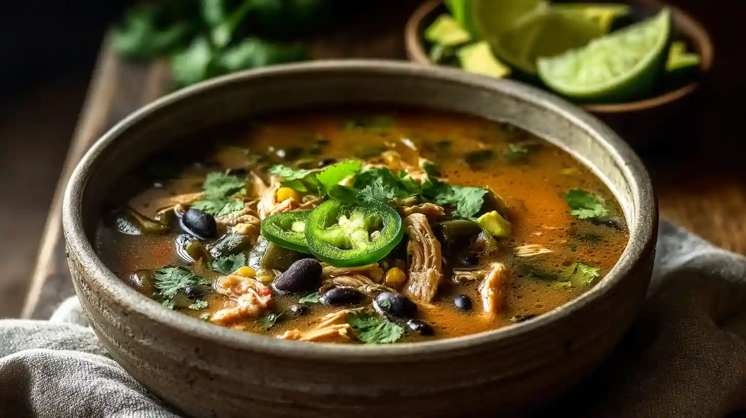 Chicken Poblano and Black Bean Soup
