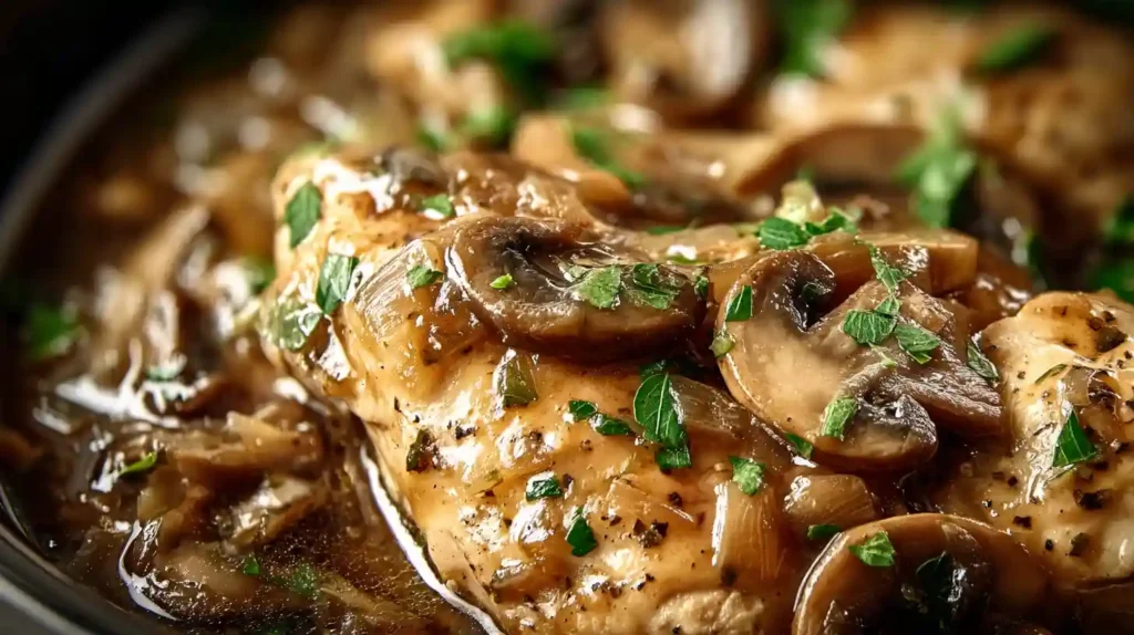 Flavorful Crockpot Chicken Marsala Delight