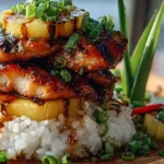 Hawaiian Huli Huli Chicken Stack