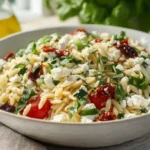 Orzo Pasta Salad with Feta and Sun-Dried Tomatoes