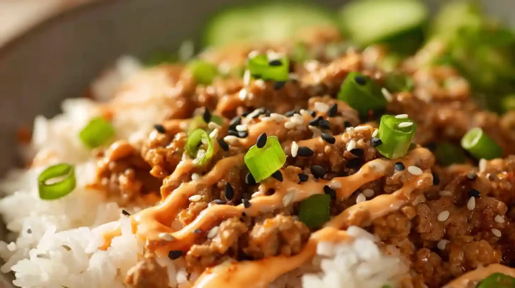 Bang Bang Ground Turkey Rice Bowls