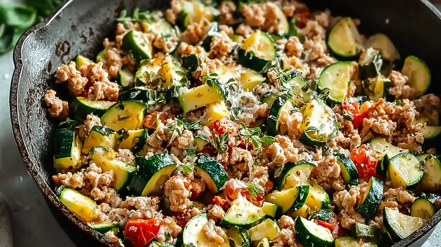 Ground Turkey and Zucchini Skillet