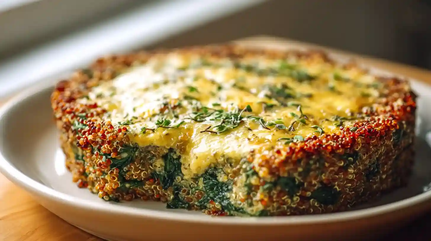 Nutritious Quinoa Lentil Spinach Bake Recipe Idea