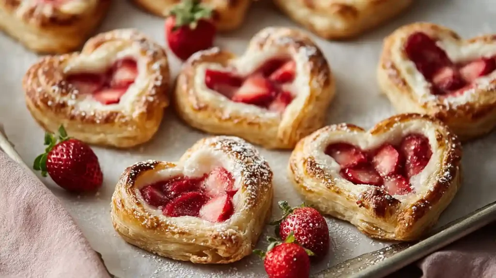 Strawberry Cream Cheese Heart Danishes