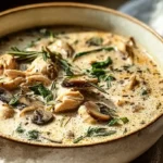 Cozy Creamy Rotisserie Chicken Mushroom Soup