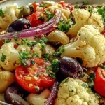 Mediterranean Marinated Cauliflower Salad Side